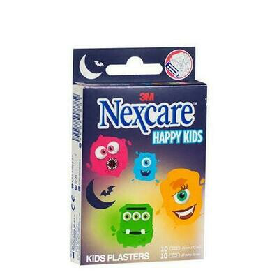3M NEXCARE ACTIVE HAPPY KIDS APOSITO ADHESIVO MONSTERS 10 U 25 MM X 72 MM   10 U