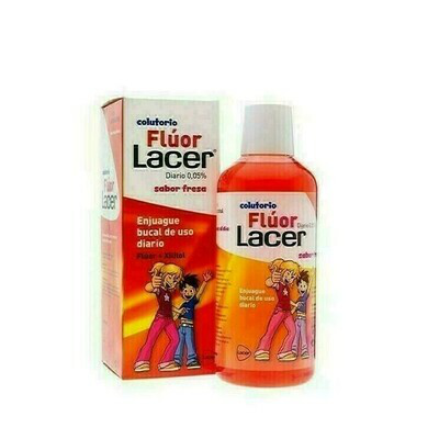 LACER COLUTORIO FLUOR DIARIO 0,05 % FRESA 500 ML