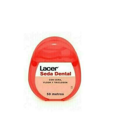 LACER SEDA DENTAL CON CERA, FLUOR Y TRICLOSAN 50 M