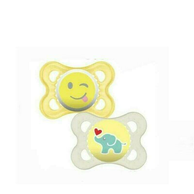CHUPETE SILICONA MAM ORIGINAL 0-6 M PACK DOBLE AMARILLO