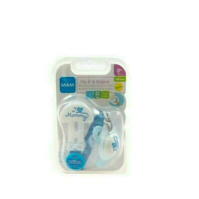 CHUPETE SILICONA CON BROCHE MAM CLIP IT