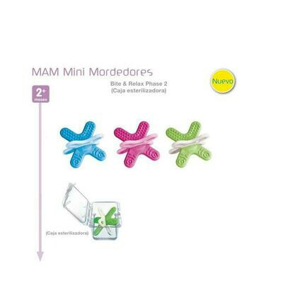 MORDEDOR MINI BITE  RELAX PHASE 2 MAM CON CAJA ESTERILIZADORA
