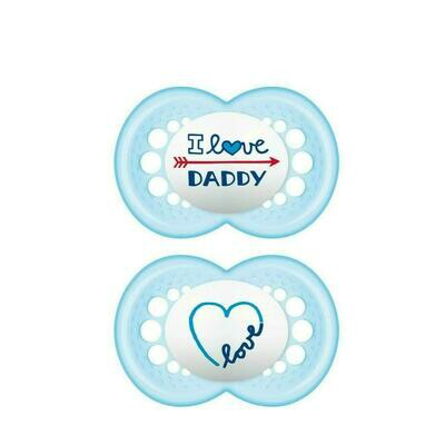 CHUPETE SILICONA MAM ORIGINAL   6 M PACK DOBLE AZUL