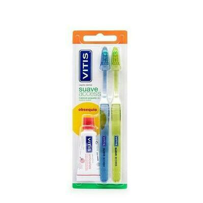 CEPILLO DENTAL ADULTO VITIS ACCESS SUAVE BLISTER 2 U
