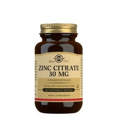 SOLGAR CITRATO DE ZINC 30 MG 100 CAPS