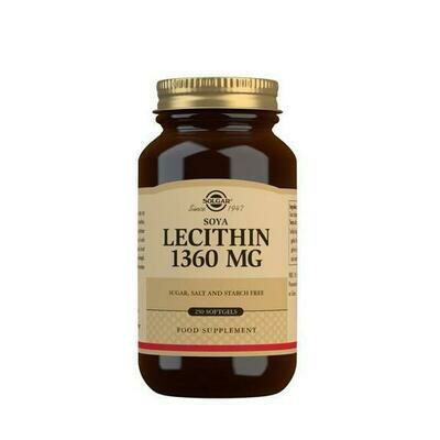 SOLGAR LECITINA DE SOJA 1.360MG 250 CAPS GELATINA BLANDA