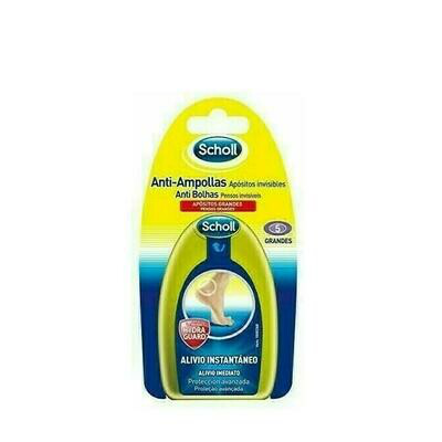 SCHOLL ANTI-AMPOLLAS APOSITOS INVISIBLES GRANDES 5 U