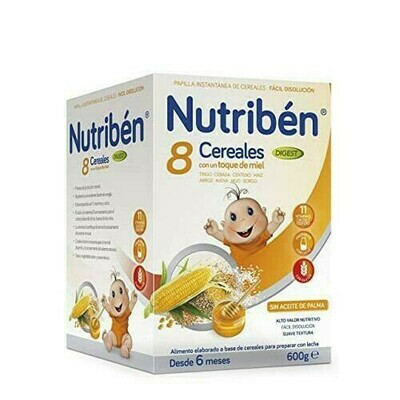 PAPILLA NUTRIBEN 8 CEREALES Y MIEL DIGEST 600 G