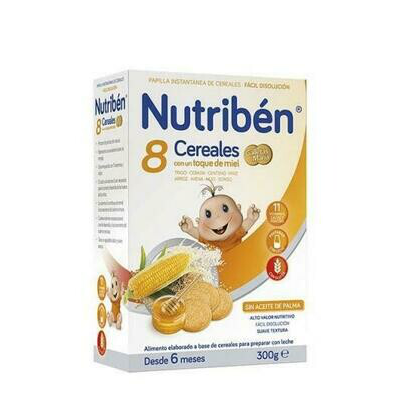 NUTRIBEN 8 CEREALES Y MIEL CALCIO 300 G