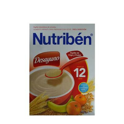 NUTRIBEN DESAYUNO PAPILLA DE TRIGO CON FRUTA 900 G