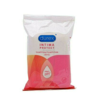 DUREX INTIMA PROTECT TOALLITAS INTIMAS 20 TOALLITAS
