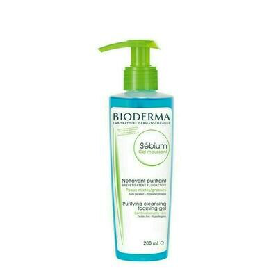 SEBIUM GEL MOUSSANT BIODERMA 200 ML CON DISPENSADOR