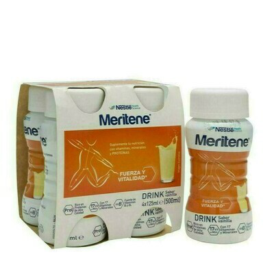 MERITENE DRINK 125 ML 4 BOTELLAS VAINILLA