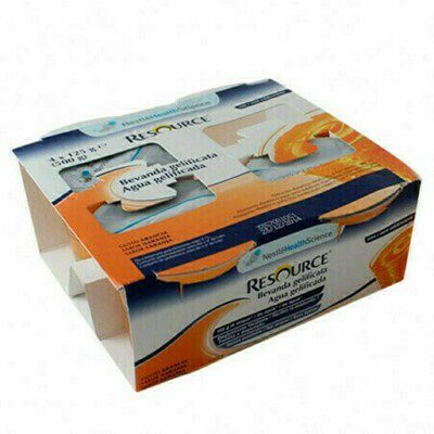RESOURCE AQUA   GELIFICADA 125 G  4 TARRINAS NARANJA