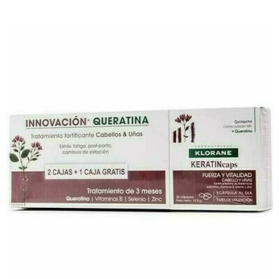 KLORANE TRIO KERATINCAPS 3 CAJAS 30 CAPSULAS