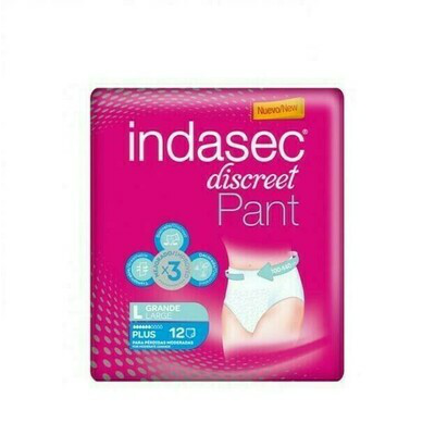 INDASEC PANT PLUS ABSORB INC ORINA DIA ANAT T- L 12 ABSORB