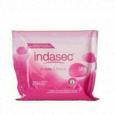 INDASEC TOALLITAS HIGIENE INTIMA 20 TOALLITAS