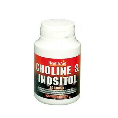 HEALTH AID CHOLINE  INOSITOL 60 TABLETAS