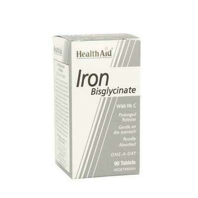 HEALTH AID HIERRO 90 COMP 30 MG (BISGLICINATO)