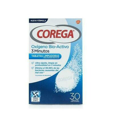 COREGA OXIGENO ACTIVO LIMPIEZA PROTESIS DENTAL 30 TABLETAS