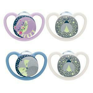 CHUPETE SILICONA NUK SPACE NIGHT 18-36 M 1 UNIDAD