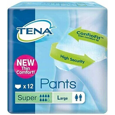 ABSORB INC ORINA LIGERA TENA PANTS SUPER T- GDE 12 U