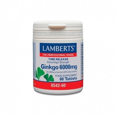 LAMBERTS GINKGO 6000 MG 60 TABLETAS
