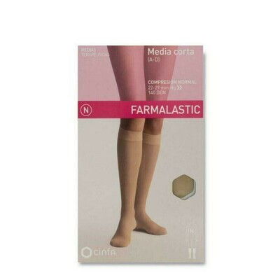 MEDIA CORTA (A-D) COMP NORMAL FARMALASTIC BEIGE T- MED