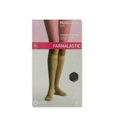 MEDIA CORTA (A-D) COMP NORMAL FARMALASTIC NEGRA T- MED