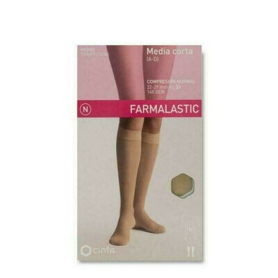 MEDIA CORTA (A-D) COMP NORMAL FARMALASTIC BEIGE T- REINA PLUS