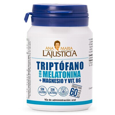 ANA MARIA LA JUSTICIA TRIPTOFANO CON MELATONINA   MAGNESIO Y VIT B6 60 COMP