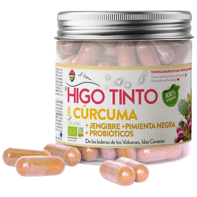 HIGO TINTO CON CURCUMA +JENG+PIMIENTA + PROBIOTICOS 90 CAPS