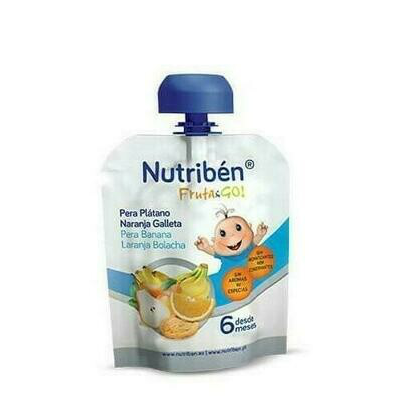 NUTRIBEN FRUTA  GO GALLETAS PERA PLATANO NARANJ 90 G