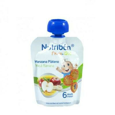 NUTRIBEN FRUTA  GO MANZANA PLATANO 90 G