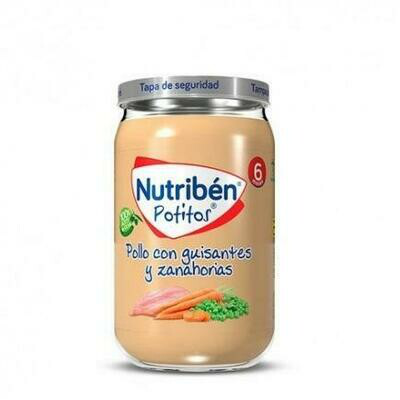 NUTRIBEN POLLO CON GUISANTES Y ZANAHORIAS POTITO 235 G