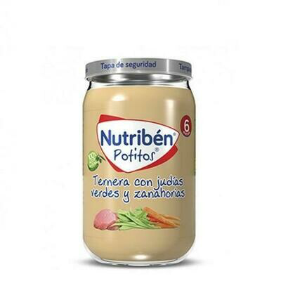NUTRIBEN TERNERA CON JUDIAS VERDES Y ZANAHORIAS POTITO 235 G
