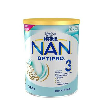 NAN 3 OPTIPRO LECHE CRECIMIENTO 800 GR
