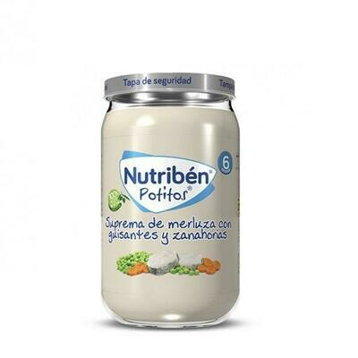 NUTRIBEN SUPREMA DE MERLUZA CON GUISANTES ZANAHO POTITO 235 G