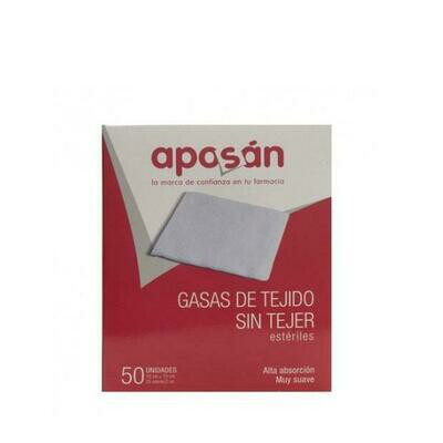 APOSAN GASA ESTERIL TEJIDO SIN TEJER COMPRESAS 10 CM X 10 CM 50 GASAS (2 U/SOBRE