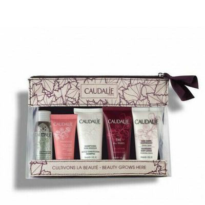 CAUDALIE NECESER VIAJE MOUSSE HYDRA GEL DOUCHE SOIN CORPS