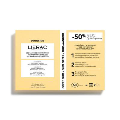LIERAC SUNISSIME CAPSULAS BRONCEADO DUO 50 EN 2 UNID