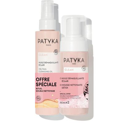 PATYKA PACK CLEAN HUILE DEMAQUILLANTE 150ML   MOUSSE NETTOYANTE 150ML