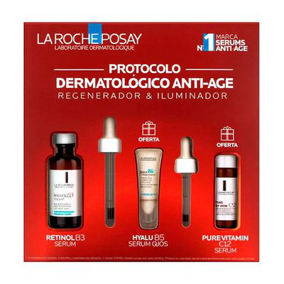 LA ROCHE POSAY COFRE RETINOL B3 30ML   HYALU B5 SERUM OJOS   PURE VIT C12 10ML