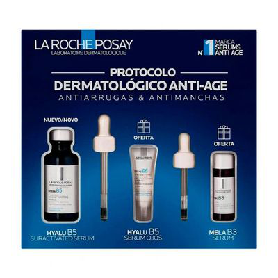 LA ROCHE POSAY COFRE SERUM HYALU B5 30ML   MELA B3 SERUM 10ML   HYALU B5 SERUM O