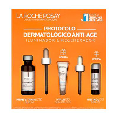 LA ROCHE POSAY COFRE SERUM PURE VITAMIN C12 30ML   HYALU B5 SERUM OJOS 5ML   RET