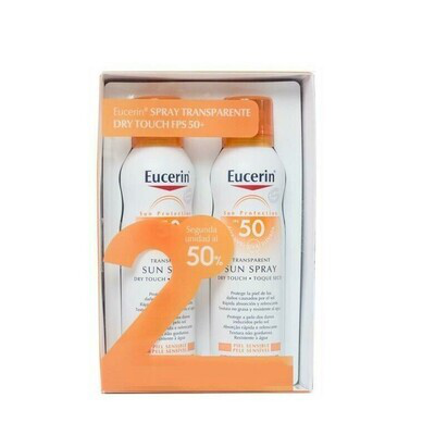 DUPLO EUCERIN SUN  SPRAY  DRY TOUCH TRANSPARENTE FP 50
