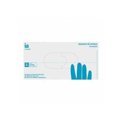 GUANTES DE NITRILO SIN POLVO INTERAPOTHEK 100 UNIDADES T-M