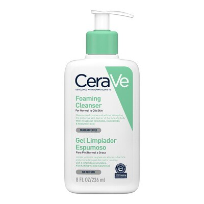 CERAVE GEL LIMPIADOR ESPUMOSO  1 ENVASE 473 ML