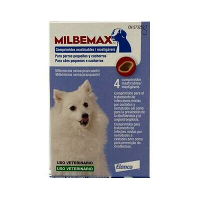 MILBEMAX PERRO PEQUEÑO 4 COMP MASTICABLES