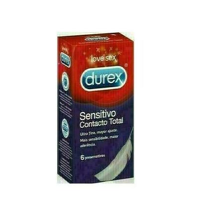 DUREX SENSITIVO CONTACTO TOTAL PRESERVATIVOS 6 U